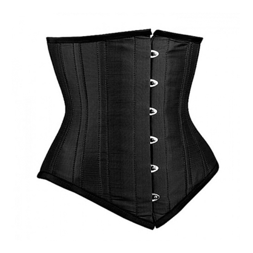 Black Satin Waspie Corset